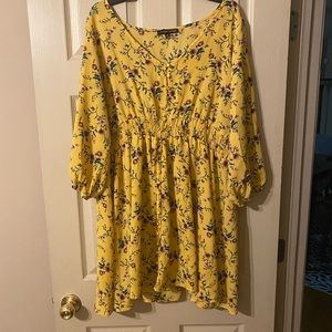 Short Yellow Floral dress